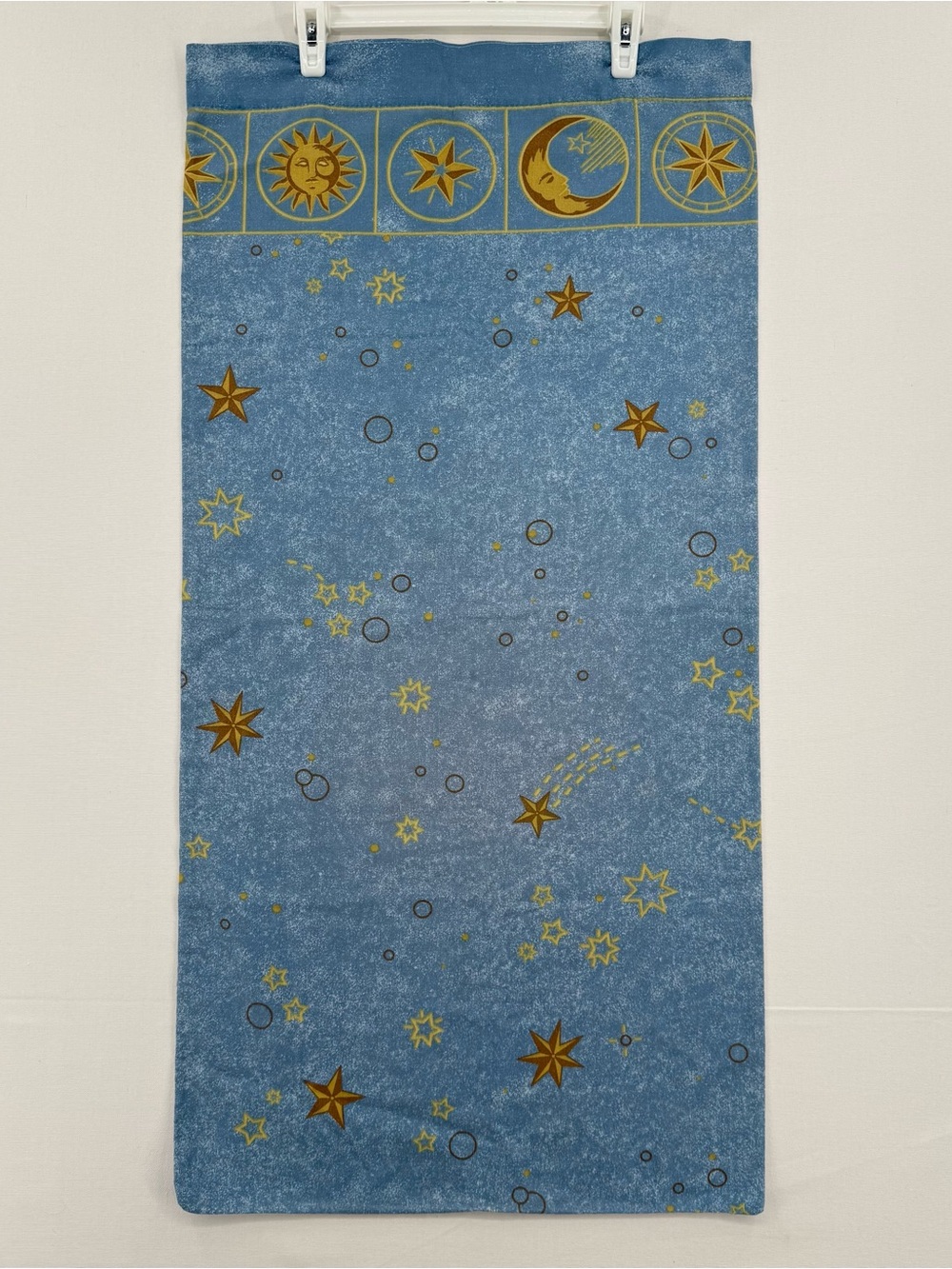 Vintage Springs Industries Celestial Pillowcase Sun Moon Stars Blue 20x36 USA